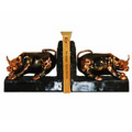 Wall Street Bull Bookends - Antique Copper - 7" W x 6" H each